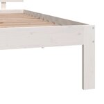 vidaXL Cadre de lit Blanc 90x190 cm Bois de pin massif
