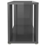 vidaXL Meuble TV Gris brillant 60x24x32 cm Aggloméré