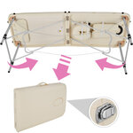 Tectake table de massage 2 zones avec rouleaux de massage - beige
