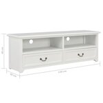 vidaXL Meuble TV Blanc 120x30x40 cm Bois