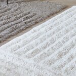 Tapis gris en laine avec reliefs ondulés - 80 x 140 cm