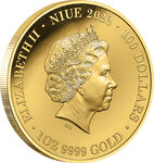 Pièce de monnaie en or 100 dollars g 31.1 (1 oz) millésime 2022 australia at night barn owl