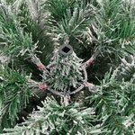 vidaXL Sapin de Noël artificiel à charnières avec neige floquée 240 cm