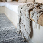 Tapis bohème bleu gris à motifs - 140 x 200 cm