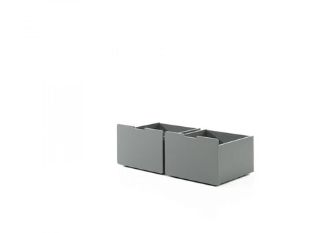 2 tiroirs de rangement pour lit gris