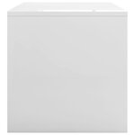 vidaXL Table basse Blanc brillant 100 x 40 x 40 cm Aggloméré