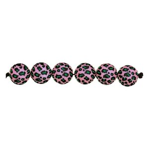 5 perles acid leo rose Ø 16 mm