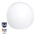 Boule lumineuse sans fil flottante led bobby c50 multicolore polyéthylène d50cm