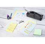 Étui de 100 fiches bristol quadrillé 5x5 perforé 148x210mm Couleurs assorties x 10 EXACOMPTA