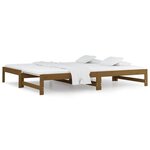 vidaXL Lit coulissant Marron miel 2x(80x200) cm Bois de pin massif
