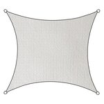 Livin'outdoor Tissu d'ombrage Iseo PEHD carré 3 6x3 6 m Blanc