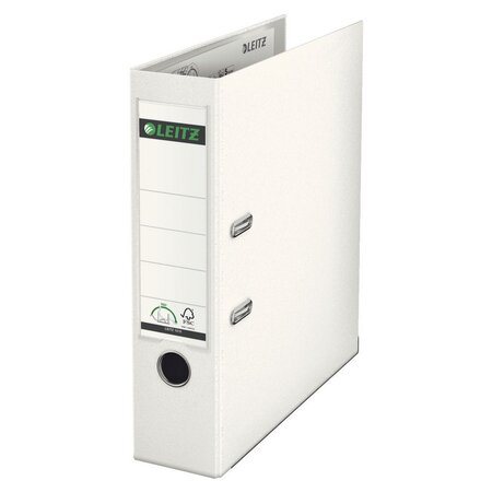 Classeur à levier  a4  plastifié  dos 80 mm capacité 600 feuilles - blanc