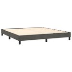 vidaXL Lit à sommier tapissier et matelas Gris foncé 160x200cm Velours