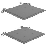 vidaXL Chaises de jardin avec table à thé et coussins Acacia solide