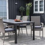 4 Chaises de jardin PORTLAND avec coussin