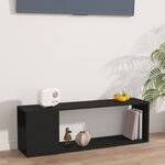 vidaXL Meuble TV Noir 100x24x32 cm Aggloméré