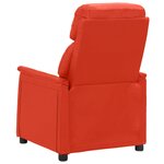 vidaXL Fauteuil de massage électrique Rouge Similicuir