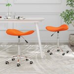 vidaXL Chaises à manger pivotantes lot de 2 orange similicuir