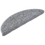 vidaXL Tapis d'escalier 15 Pièces Gris 56x17x3 cm