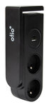 Bloc multiprise Gekko clipsable avec chargeurs USB Noir - OTIO