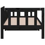 vidaXL Lit de jour Noir 80x200 cm Bois de pin massif