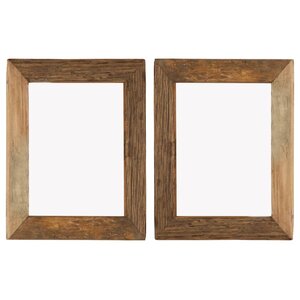 vidaXL Cadres photo 2 Pièces 34x40cm Bois de récupération solide et verre