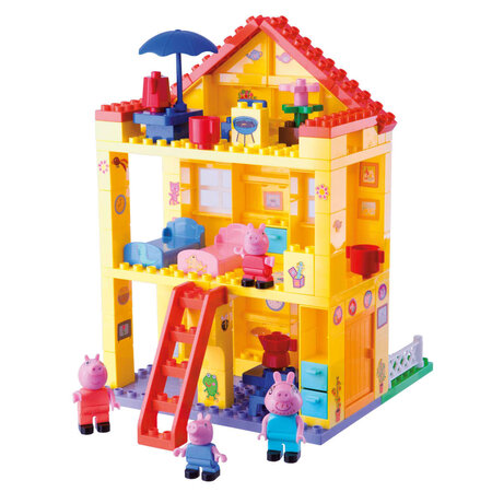 Big ensemble de maison jouet peppa bloxx 107 pcs