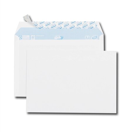 Paquet de 25 enveloppes blanches c5 162x229 80 g/m² bande de protection gpv