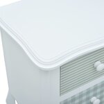 vidaXL Table de chevet Blanc et gris 43x32x65 cm MDF