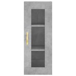 vidaXL Buffet haut Gris béton 34 5x34x180 cm Bois d'ingénierie