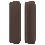 vidaXL Tête de lit avec oreilles Marron 147x16x78/88 cm Similicuir