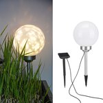 HI Lampe boule solaire rotative à LED de jardin 20 cm