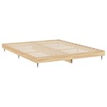 vidaXL Cadre de lit chêne sonoma 120x200 cm bois d'ingénierie