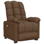 vidaXL Fauteuil de massage Marron Tissu