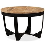 vidaXL Table d'appoint Bois de manguier brut 60 x 40 cm