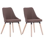 vidaXL Chaises à manger lot de 2 marron tissu