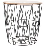 Table d'appoint filaire plateau motif zig zag