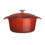 Grande cocotte ronde rouge en fonte vogue 4 l -  - fonte4oui x125mm