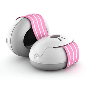 Casque anti bruit pour bébé  muffy  rose et blanc  alpine