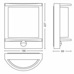 Philips mygarden applique murale led à capteur samondra 1739293p0