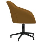 vidaXL Chaises pivotantes à manger lot de 6 marron velours