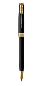 PARKER Sonnet Stylo bille noir mat Recharge noire pointe moyenne Coffret cadeau