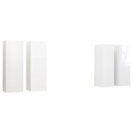vidaXL Meubles TV 4 Pièces Blanc brillant 30 5x30x90 cm Aggloméré
