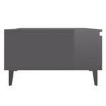 vidaXL Table basse Gris brillant 90x60x35 cm Aggloméré