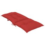 vidaXL Coussins de chaise de jardin dossier haut lot de 6 rouge tissu