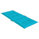 vidaXL Coussins de chaise à dossier haut 6 Pièces turquoise tissu
