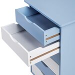 Bureau enfant avec caisson meuble bleu