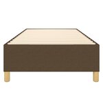 vidaXL Sommier à ressorts de lit Marron foncé 100x200 cm Tissu