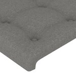 vidaXL Tête de lit avec oreilles Gris foncé 83x16x118/128 cm Tissu