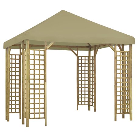 vidaXL Belvédère 3x3 m Beige